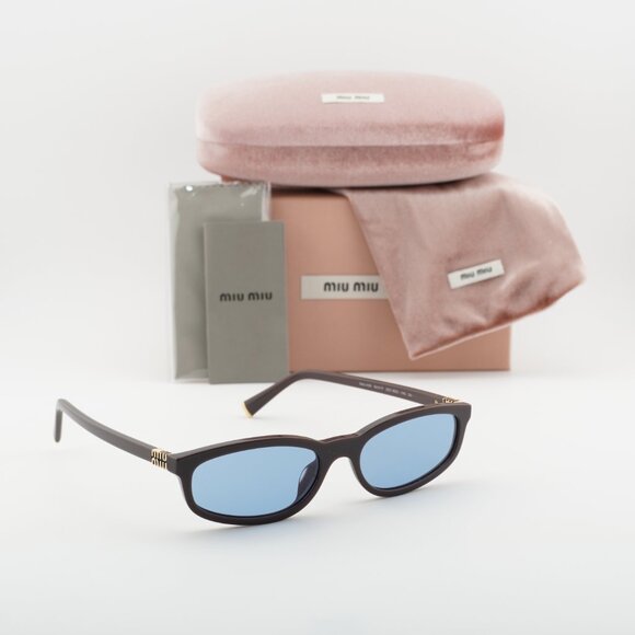 Miu Miu MUA06S 22C60O Rectangle Sunglasses – Moka \\Light Blue main image 9